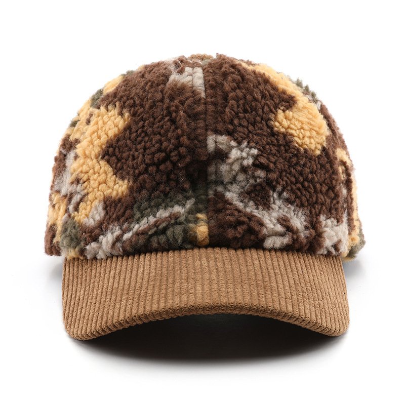 Autumn Winter Assorted Colors Plush Camouflage Outdoor Keep Warm Baseball Cap - Image 8