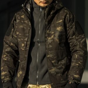 Men’s Cotton Jacket With Warm And Reflective Tactics In Winter