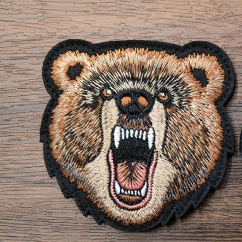 Armband Velcro Tiger Wolf Bear Animal Cloth Label