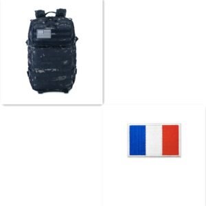 Sports Travel Backpack Army Fan Tactical Camouflage Backpack Sports Outdoor Backpack Travel Bag – Black CP Set