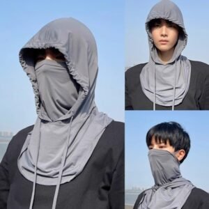 Sun Mask Men’s Full Face Ice Silk Breathable Scarf