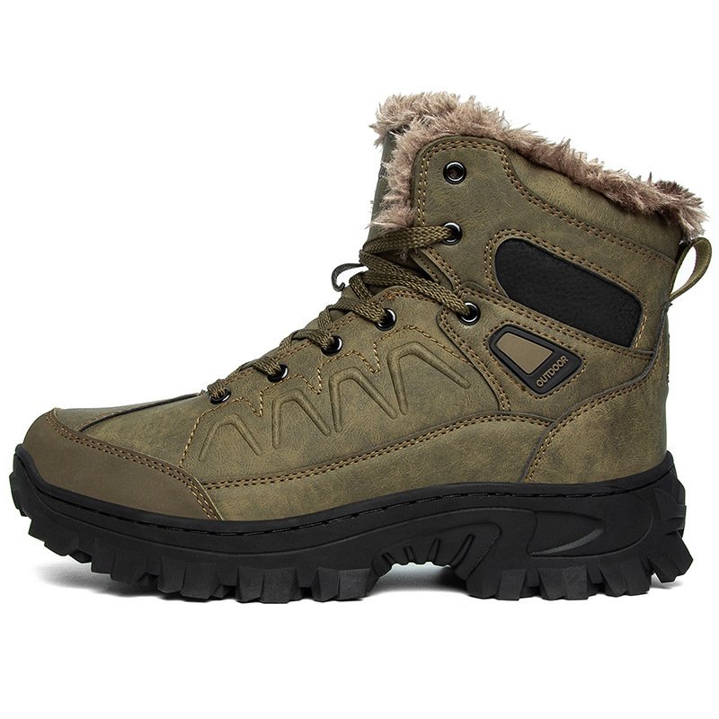 Men's Plus Size Warm High Top Outdoor Cotton Shoes - Image 5
