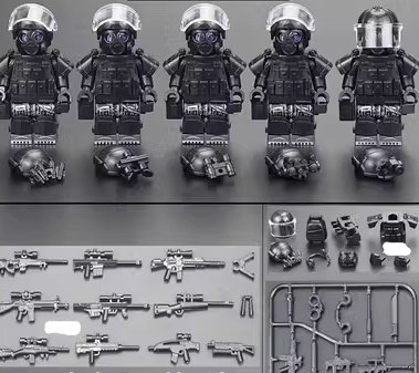 Chinese Building Blocks Military Gas Special Police Special Forces Doll - Image 2