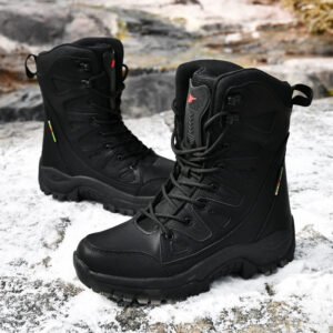 Hi-top Hiking Shoes Men’s Breathable Sneaker Platform