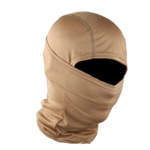 Solid Color Quick-drying Breathable Mask Tactical Protective Headgear Outdoor Cycling Full Face Protection – Khaki, Free Size