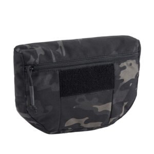 Vest With Bag Tactical Vest Belly  Sundries Bag – Black camouflage