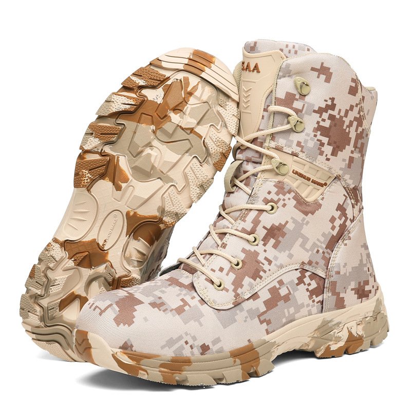 Men's Camo Outdoor Casual High Top Tactical Military Boots - Image 6