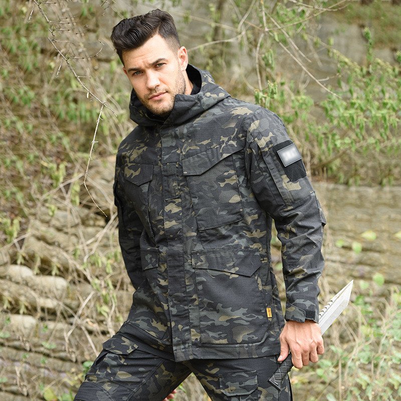 Tactical Windbreaker Mid-length Men's Jacket Waterproof - Image 5