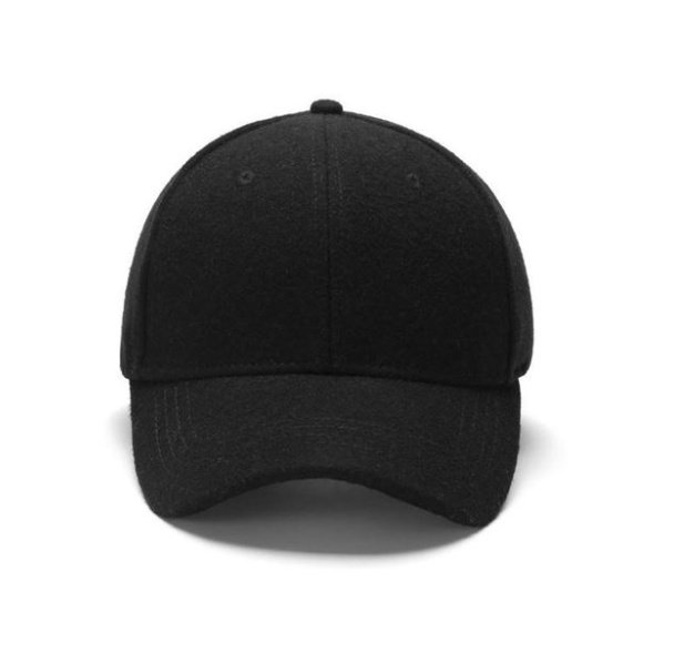 Solid color woolen baseball cap - Image 2