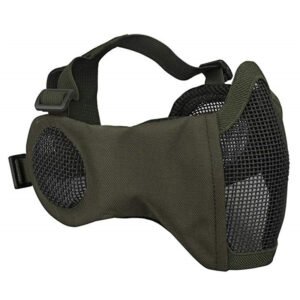Breathable steel wire tactical mask – Green, One size