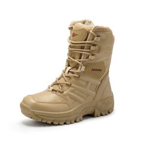 Plus size fan combat boots – Sand color, 41