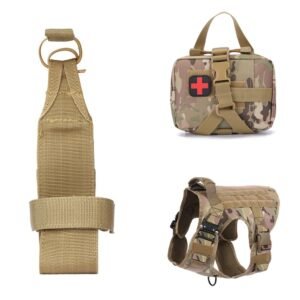 Tactical Dog Clothes Quick Disassembly Dog Vest Outdoor Pet Training Clothes – Cp camouflage set B, XL