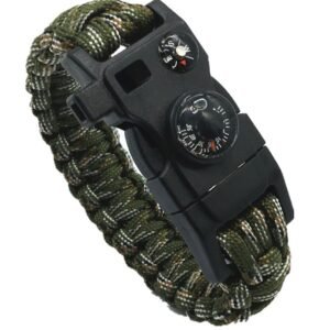 Outdoor umbrella rope SOS emergency kit – Camouflage