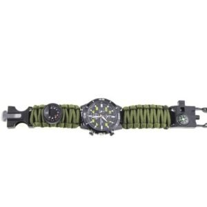 6 En 1 Tcticos Al Aire Libre EDC Supervivencia Ajustable Pulsera Brjula Rescate Paracord Camping Equipment Herramientas – C