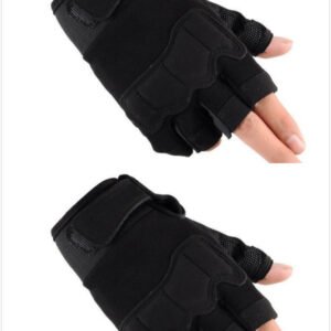 Tactical half finger gloves special forces army fans men and women outdoor sports climbing non-slip training fitness – Black, XL