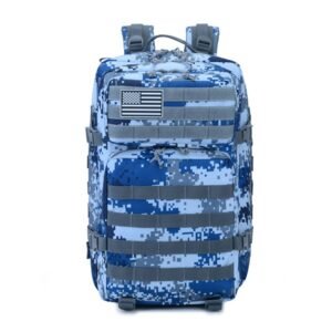 Sports Travel Backpack Army Fan Tactical Camouflage Backpack Sports Outdoor Backpack Travel Bag – Navy blue