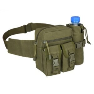 Running sports pockets field function package outdoor small waterproof bag tactical kettle pockets – ArmyGreen