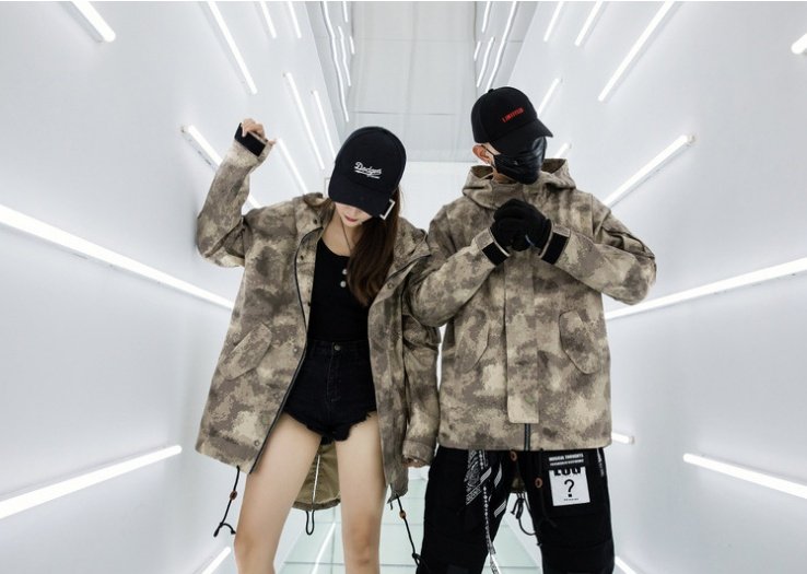 Desert camouflage short short long loose hooded jacket - Image 4