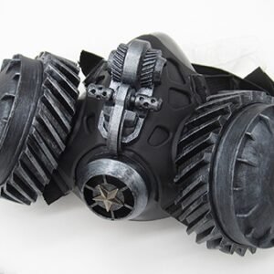 Steampunk gas mask face – Silver Silver