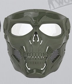 Party Game Skull Tactical Gear – Green, One size