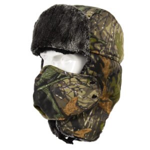 Thickened ear protection color matching cap – Green