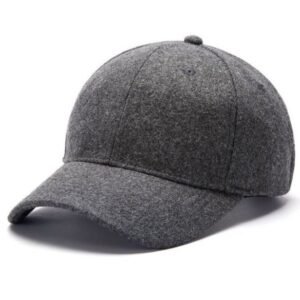 Solid color woolen baseball cap – Light Grey, M