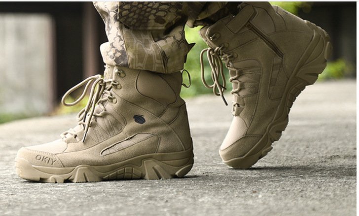 Breathable High Top Outdoor Hiking Tactical Boots Desert Boots - Image 2