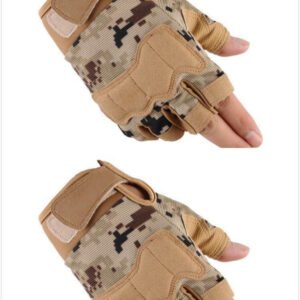 Tactical half finger gloves special forces army fans men and women outdoor sports climbing non-slip training fitness – Plateau camouflage, M