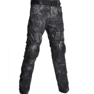 Tactical Pants with Knee Pads – Black python, 30