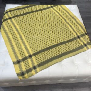 Arabic Khaki Tactical Pure Cotton Scarf – Yellow pentagram