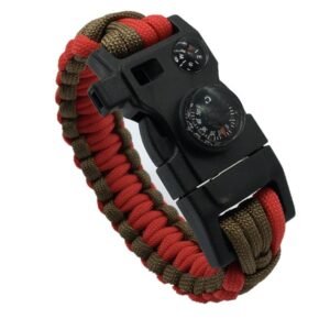 Outdoor umbrella rope SOS emergency kit – Red
