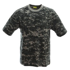 Summer Cross-border European Size Outdoor Army Fan Round Neck Tactical Top Half Sleeve Men’s Cotton Tactical Camouflage T-shirt Short Sleeve – City Digital, XL