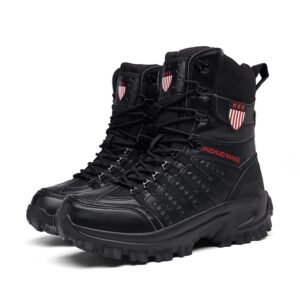 Waterproof outdoor tactical military boots – Black, 43