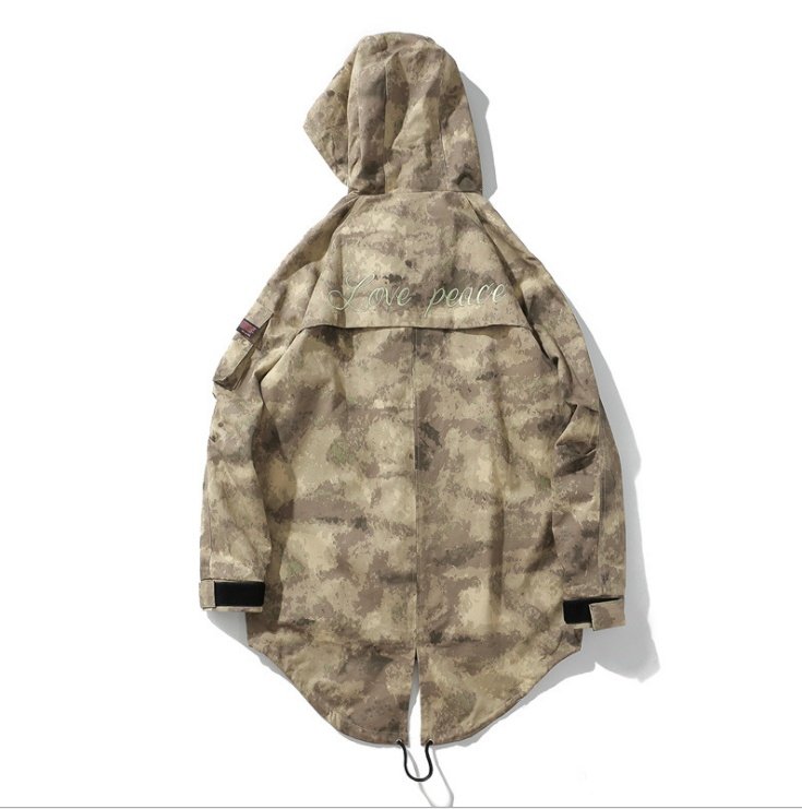 Desert camouflage short short long loose hooded jacket - Image 2