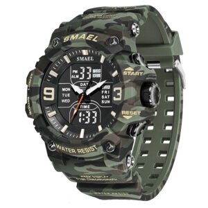 Outdoor Waterproof Electronic Watch Camouflage Sports Luminous Tactics – Camouflage Dark Green