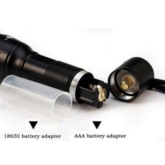 led Zoom Flashlight Torch Tactical 5000 Lumens Led High Power Flashlights AAA or 18650 battery kit - Image 4
