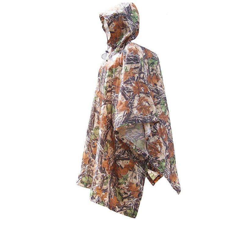 Jungle through mountaineering camouflage raincoat Outdoor hiking marching poncho poncho - Image 7