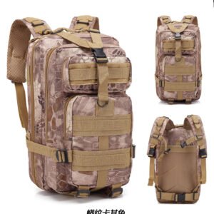 Camouflage Backpack Outdoor Sports Upgraded 3P Bag Camouflage Backpack Tactical Backpack Outdoor Camping Travel – Python Khaki