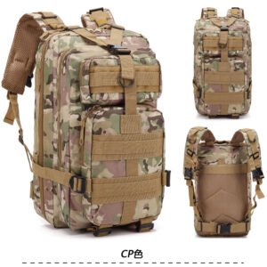 Camouflage Backpack Outdoor Sports Upgraded 3P Bag Camouflage Backpack Tactical Backpack Outdoor Camping Travel – CP color