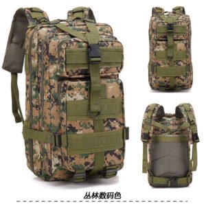 Camouflage Backpack Outdoor Sports Upgraded 3P Bag Camouflage Backpack Tactical Backpack Outdoor Camping Travel – Jungle digital color