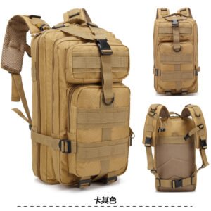 Camouflage Backpack Outdoor Sports Upgraded 3P Bag Camouflage Backpack Tactical Backpack Outdoor Camping Travel – Khaki