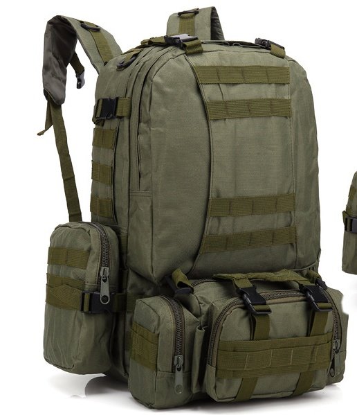 Men's Travel Backpack Oxford Cloth Outdoors Backpack Army Camouflage Tactics Double Shoulder Bag Mountaineering Large Combination Backpack - Image 3