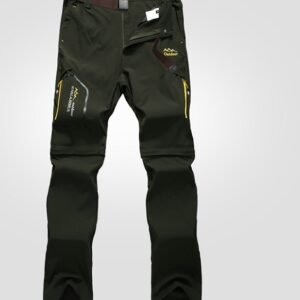 Two Detachable Shorts Summer Quick-Drying Stretch Hiking Pants – Green, 2XL