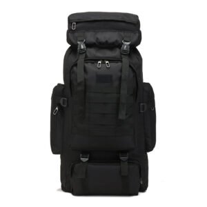 Oxford Cloth Large Capacity Outdoor Sports Mountaineering Bag – Black, 80L
