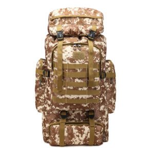Oxford Cloth Large Capacity Outdoor Sports Mountaineering Bag – Coffee, 80L