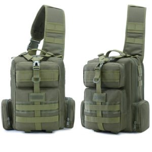 Tactical Army Fan Satchel Wild Fishing Cycling Sports Backpack – Green
