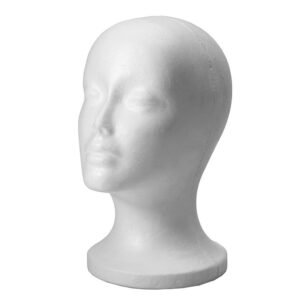 Female Plastic Foam Head Model Foam Mannequin Head