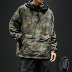 Oversized Reversible Camouflage Hooded Jacket – Camouflage, 3XL