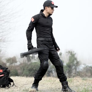 Outdoor Suit Tactical Frogman Suit CS Field Training Suit Combat Suit – Black