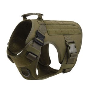 Outdoor Tactical Dog Vest For Large Dogs – Green, XL